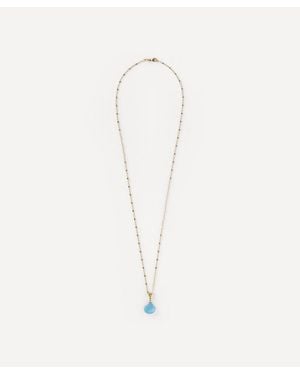 Brooke Gregson 14Ct Aqua Shell Pendant Necklace - White