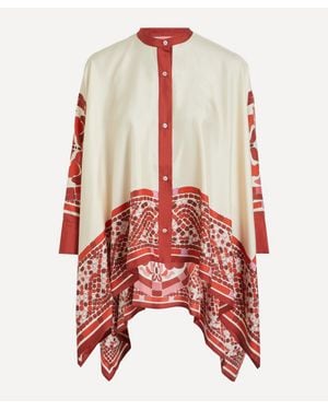 La DoubleJ Cobra Placee Foulard Silk Shirt - Red