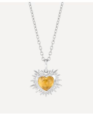 Rachel Jackson Sterling Electric Love November Birthstone Necklace - White
