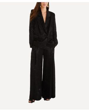 FARM Rio Leopard Jacquard Blazer - Black