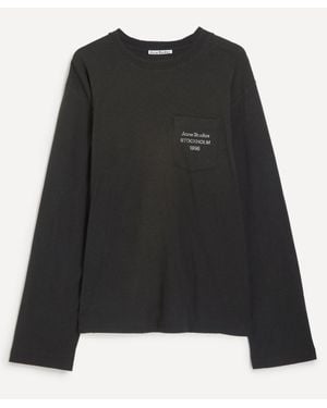 Acne Studios Logo Long-Sleeve T-Shirt - Black
