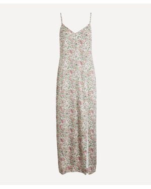 Liberty Silk-Satin Chemise - White