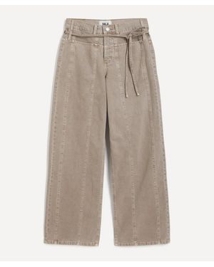 Dala Tie Front Sling Jeans - Natural