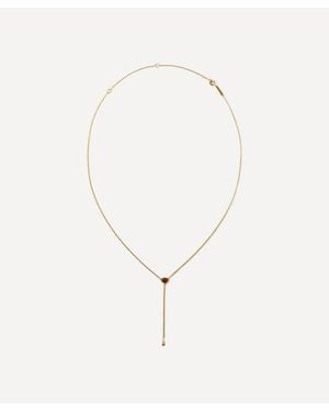 Pdpaola 18Ct-Plated Tigers Eye Stella Lariat Necklace - White