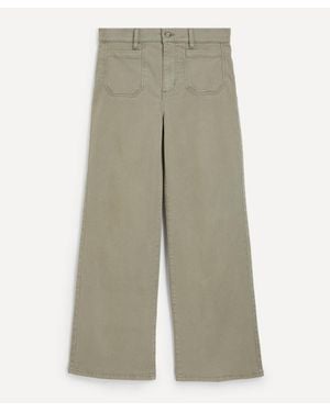 FRAME Le Slim Palazzo Modernist Pocket Jeans - Natural