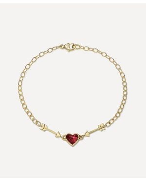 Rachel Quinn 14Ct Ruby To The Heart Bracelet - Natural