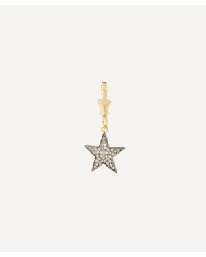 Kirstie Le Marque Plated Diamond Classic Star Pendant - White