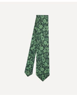 Liberty Mono Muse Silk Tie - Green