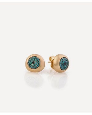 Nada Ghazal 18Ct Healing Eye Small Stud Earrings - White