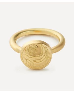 Alice Cicolini 18Ct Goddess Flora Single Motif Signet Ring - Metallic