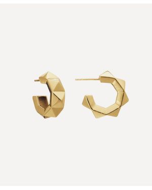 Rachel Jackson 22Ct-Plated Chunky Spike Hoop Earrings - Metallic