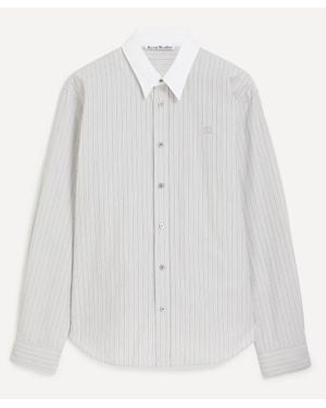 Acne Studios Contrast Collar Button-Up Shirt - White