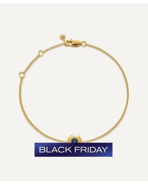 Monica Vinader 18Ct-Plated Vermeil September Birthstone Chain Bracelet - Blue