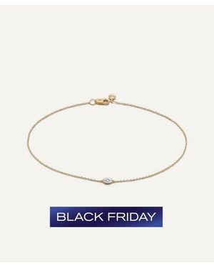 Monica Vinader 14Ct Marquise Lab-Grown Diamond Chain Bracelet - White