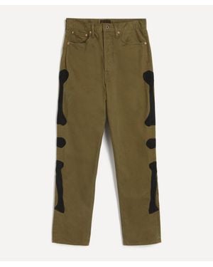 Kapital Mexican Tuxedo 5P Okagilly Chino Trousers - Green