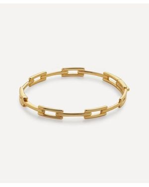 Monica Vinader 18Ct-Plated Vermeil Signature Link Skinny Bangle Bracelet - Metallic