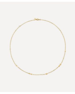 Dinny Hall 18Ct-Plated Vermeil Folded Heart Chain Necklace - White