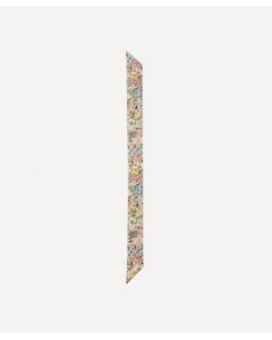 Liberty Watercolor Thorpe Silk Ribbonette - White