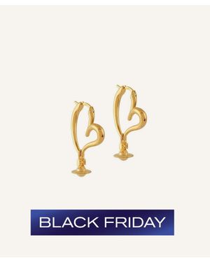 Vivienne Westwood Tone Emily Hoop Earrings - White