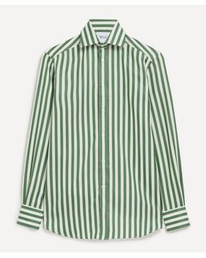 With Nothing Underneath The Boyfriend Tencel Shirt - Green