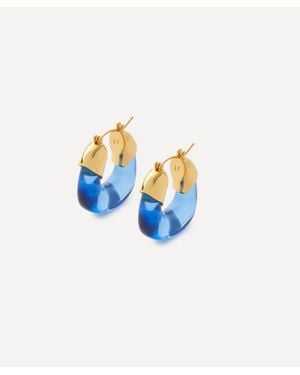 Lizzie Fortunato Plated Mini Organic Hoop Earrings - Blue