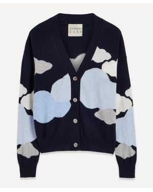 Jumper 1234 Big Cloud Cashmere Cardigan - Blue
