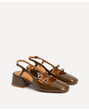 Sezane Paula Babies Sling-Back Heels - Brown