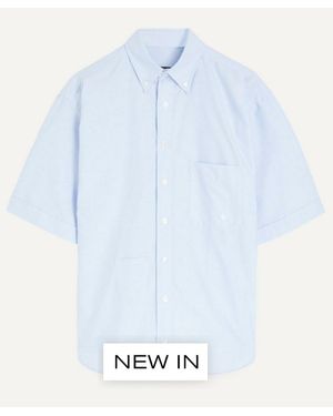 Aaron Levine Oxford Relaxed Button-Down Shirt - Blue