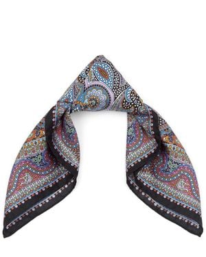 Liberty Marlborough 45 X 45 Silk Twill Scarf - Gray