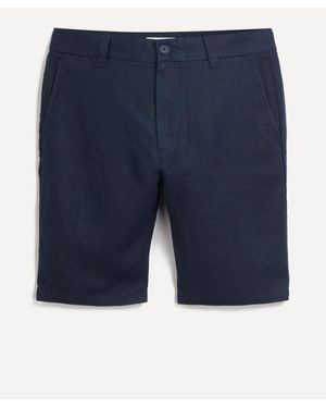 NN07 Crown 1454 Linen Shorts - Blue