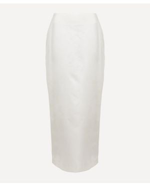 D'Estree Monica Duchess Maxi Skirt - White