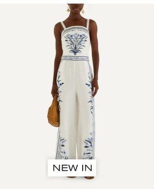 FARM Rio Flowers Arch Maxi Jumpsuit - White