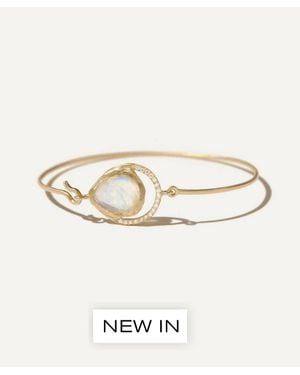 Pascale Monvoisin 9Ct Gaia Moonstone Bracelet - White