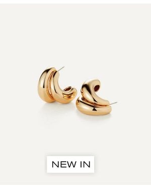 Jenny Bird 14Ct-Plated Orla Hoop Earrings - White