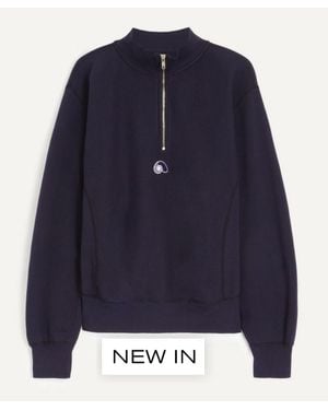 Aaron Levine Half-Zip Sweatshirt - Blue