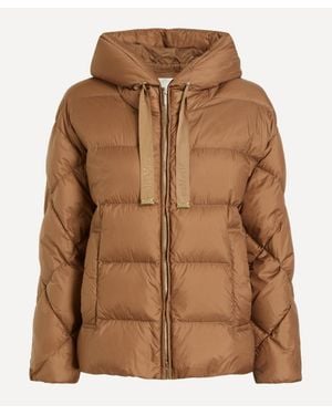 Max Mara Softe Water-Repellent Canvas Down Jacket - Brown
