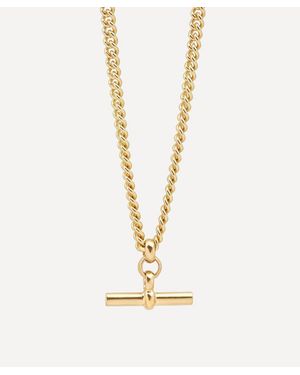 Tilly Sveaas 18Ct-Plated T-Bar Curb Chain Necklace - Metallic