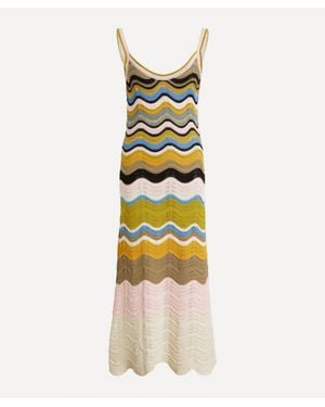 La DoubleJ Chevron Knitted Sundress - Metallic