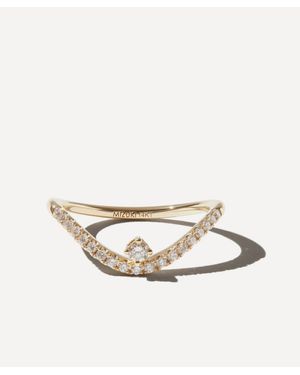 Mizuki 14Ct Diamond Curve Ring - White