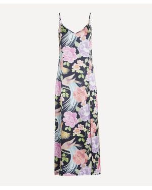 Liberty Silk-Satin Chemise - White