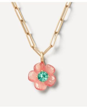 Sophie Joanne 14Ct Small Island Flower Pendant - White