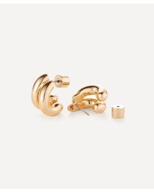 Jenny Bird 14Ct-Plated Mini Florence Hoop Earrings - White