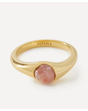 Pdpaola 18Ct-Plated Rhodochrosite Orion Ring - White