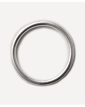 Annika Inez Sterling Slender Tube Bangle Bracelet - Metallic