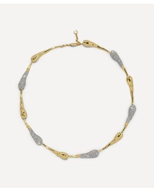 Alexis 14Ct-Plated Solanales Crystal Pave Dewdrop Necklace - Natural