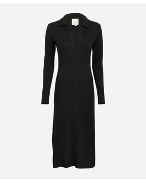 THE UNIFORM Cashmere And Silk-Blend Long Cardigan - Black