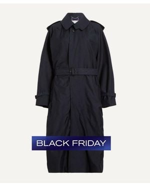 Maison Margiela Belted Trench Coat - Blue