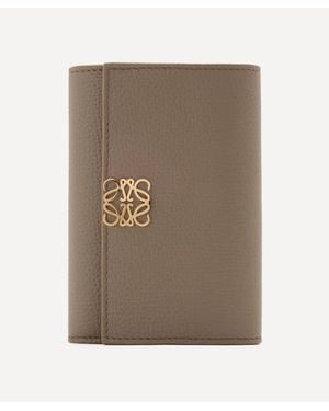 Loewe Anagram Small Vertical Leather Wallet - Brown