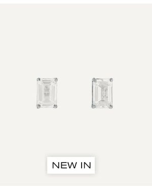 Suzanne Kalan 14Ct Amalfi Emerald Cut Peridot Stud Earrings - Natural