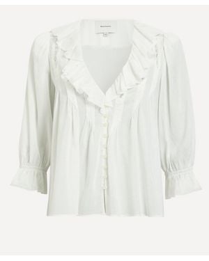 Reformation Perry Lace Blouse Top - White